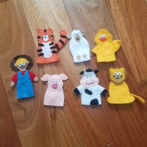 Montessori Style Felt Finger Puppets Set Kids Imaginary Play Old MacDonald